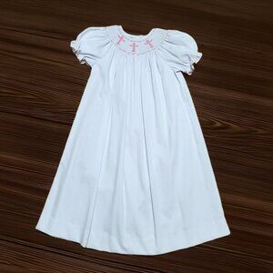 NWT Be Mine Cross Bishop Smocked White Dress Size 6X